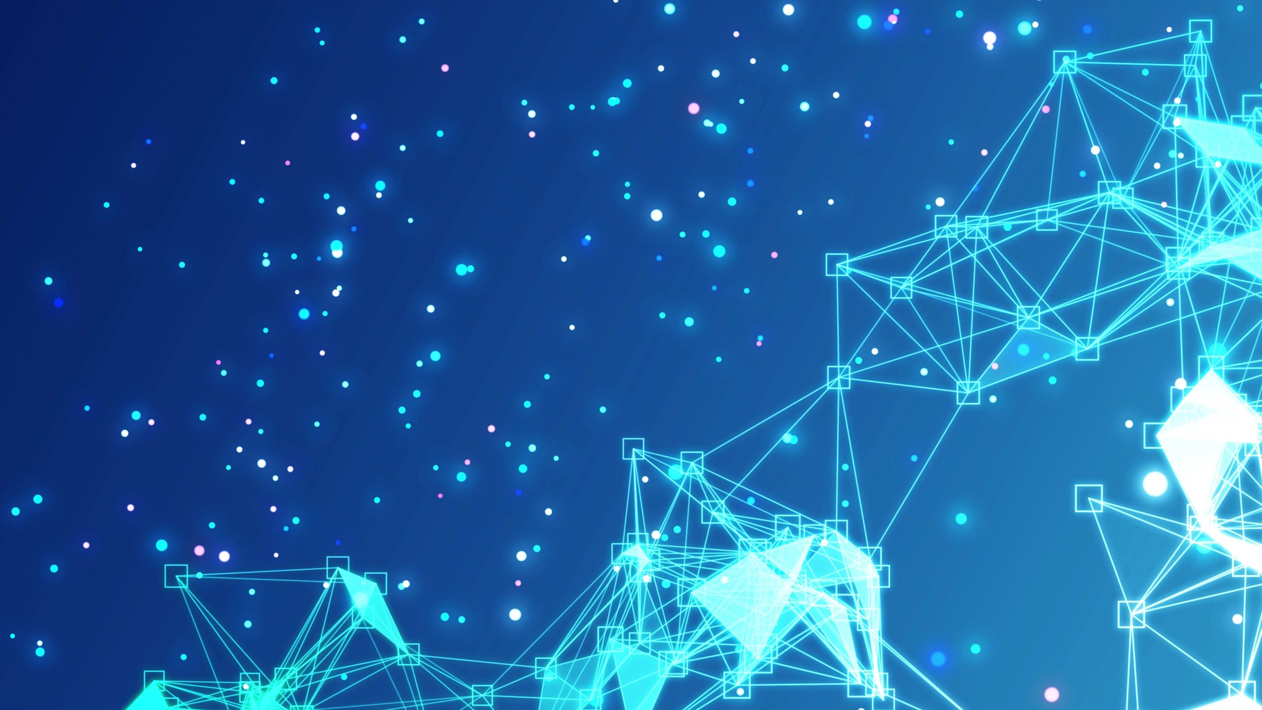 Abstract digital flow particles and cyber network connection background representing software assurance and traceable security evidence